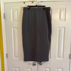 Express Gray Midi Pencil Skirt for Work